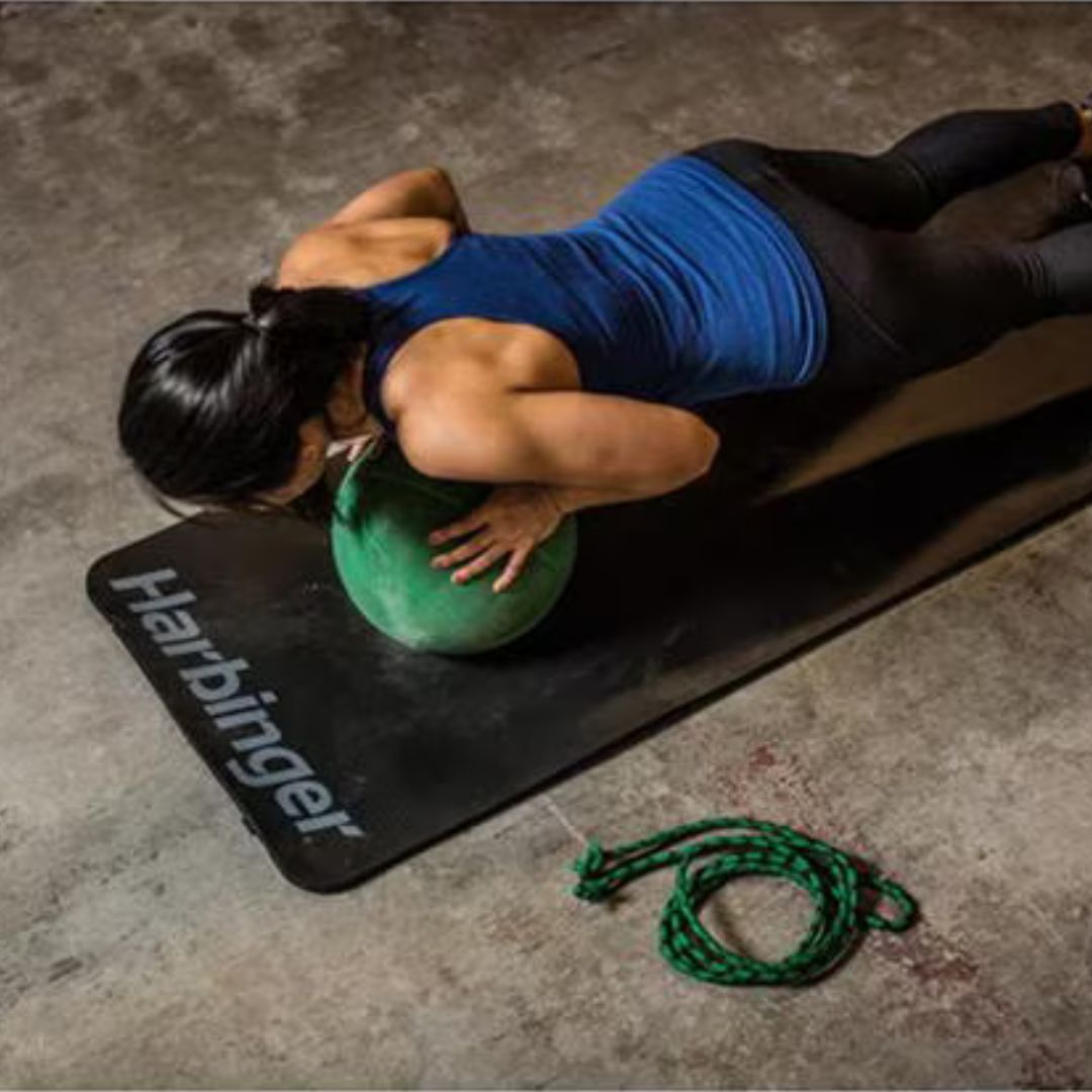 Harbinger Rolled Durafoam Exercise Mat Black - 183 x 61 x 0,95 cm - črna - antibakterijska blazina za vadbo