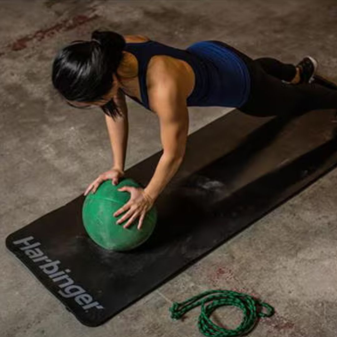 Harbinger Rolled Durafoam Exercise Mat Black - 183 x 61 x 0,95 cm - črna - antibakterijska blazina za vadbo