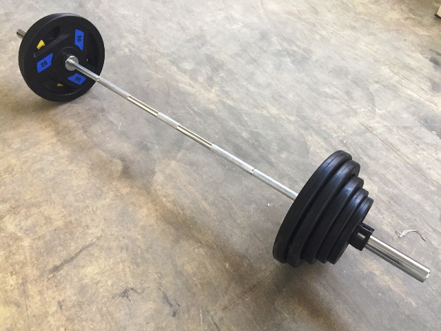 OLIMPIJSKI SET 130 KG GUMIRANIH TRIGRIP CS UTEŽI z OLIMPIJSKO TEAM LINE PALICO 220CM - slika 6