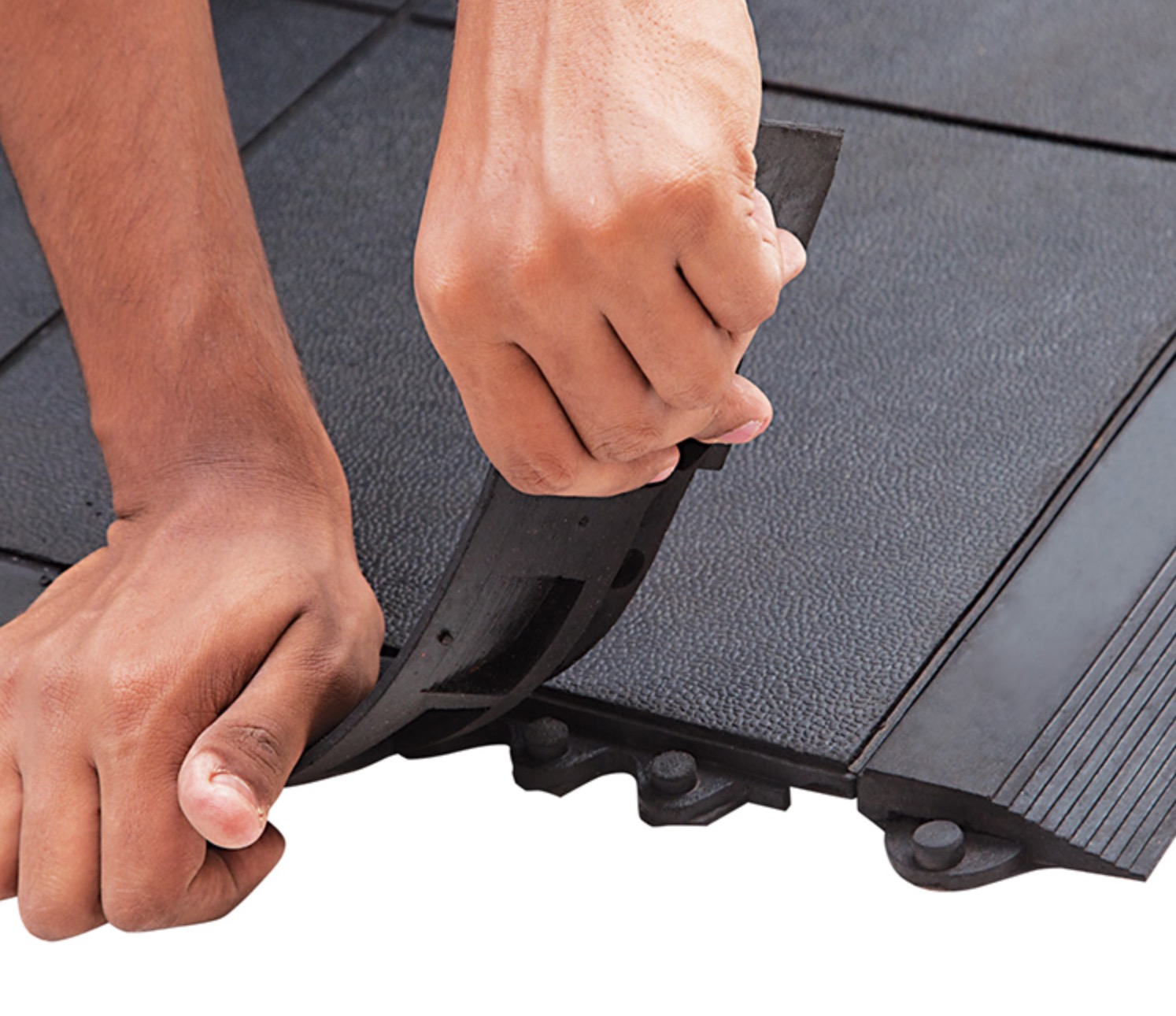 GUMIRANA TALNA PODLAGA, KVADRATNA PLOŠČA 900 x 900 x 16 mm - ČRNA - slika 5