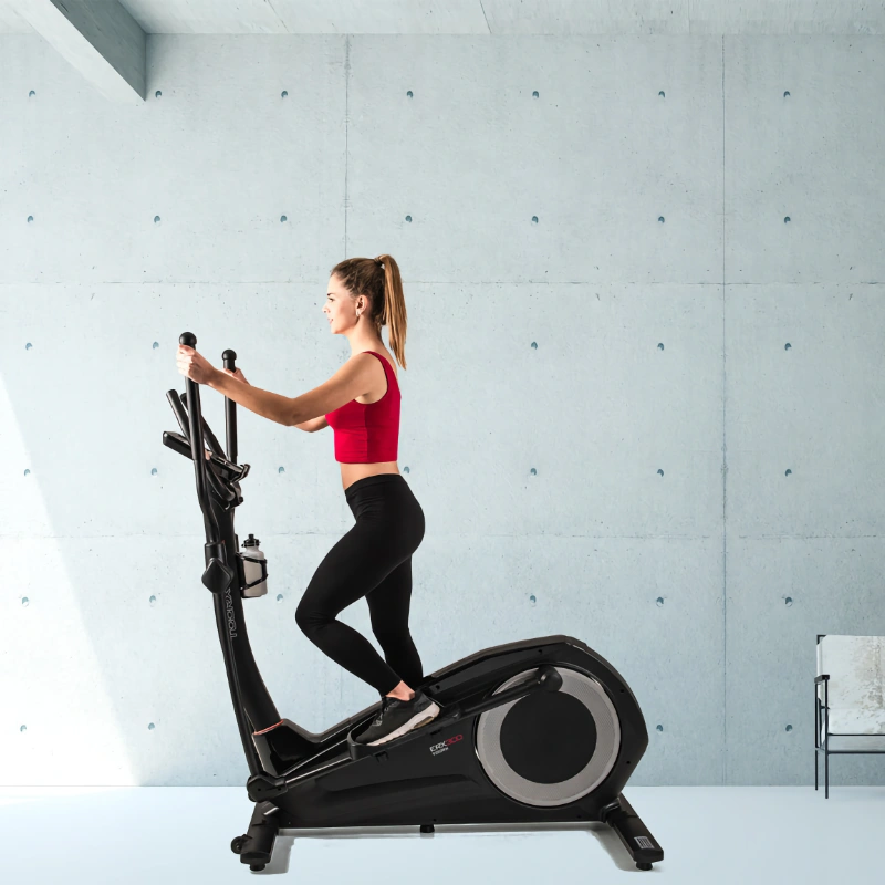 Toorx ERX 300 eliptični trenažer – magnetni upor, 16 kg vztrajnik, iConsole+ in Kinomap povezljivost