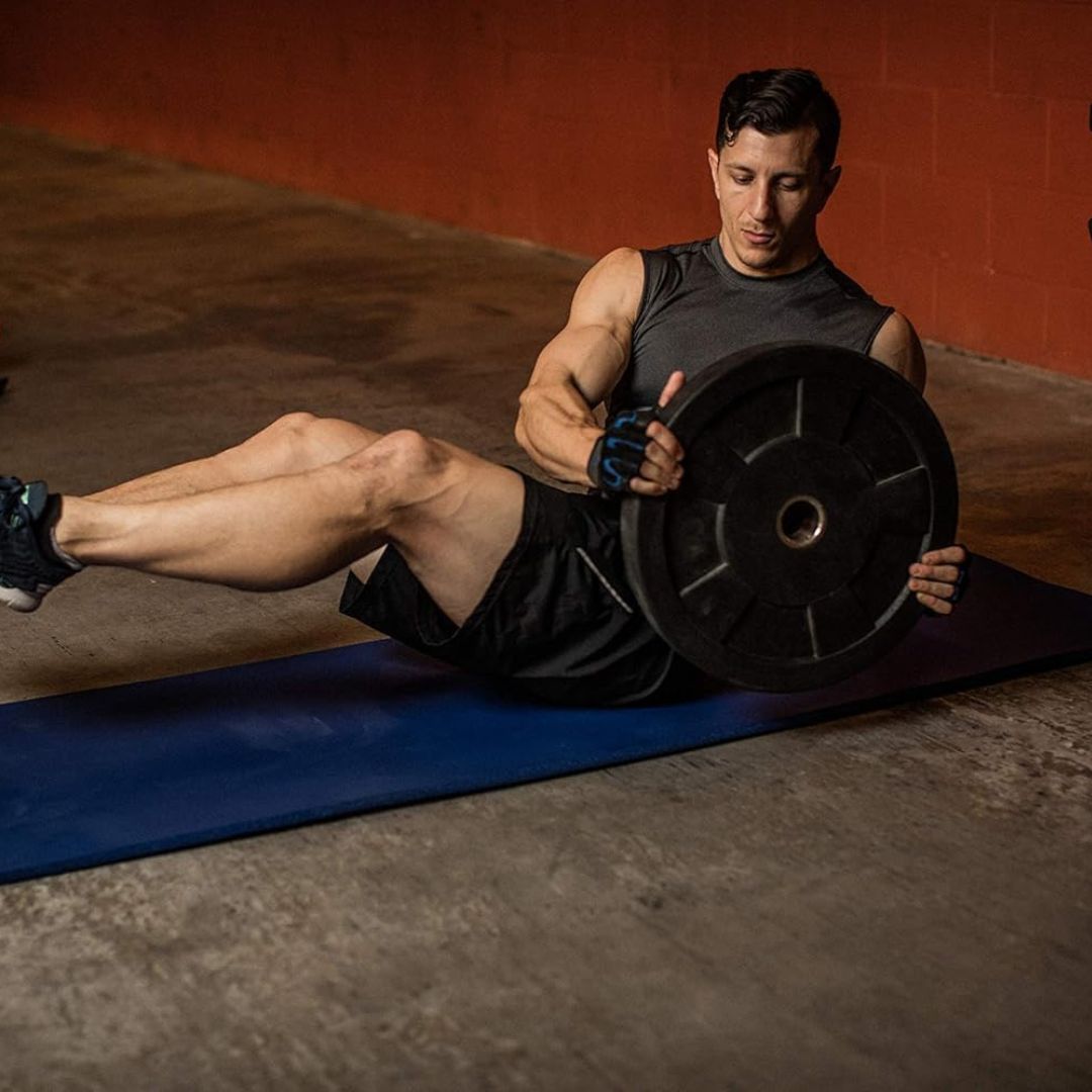 Harbinger Ribbed Durafoam Exercise Mat Blue - modra - antibakterijska blazina za vadbo