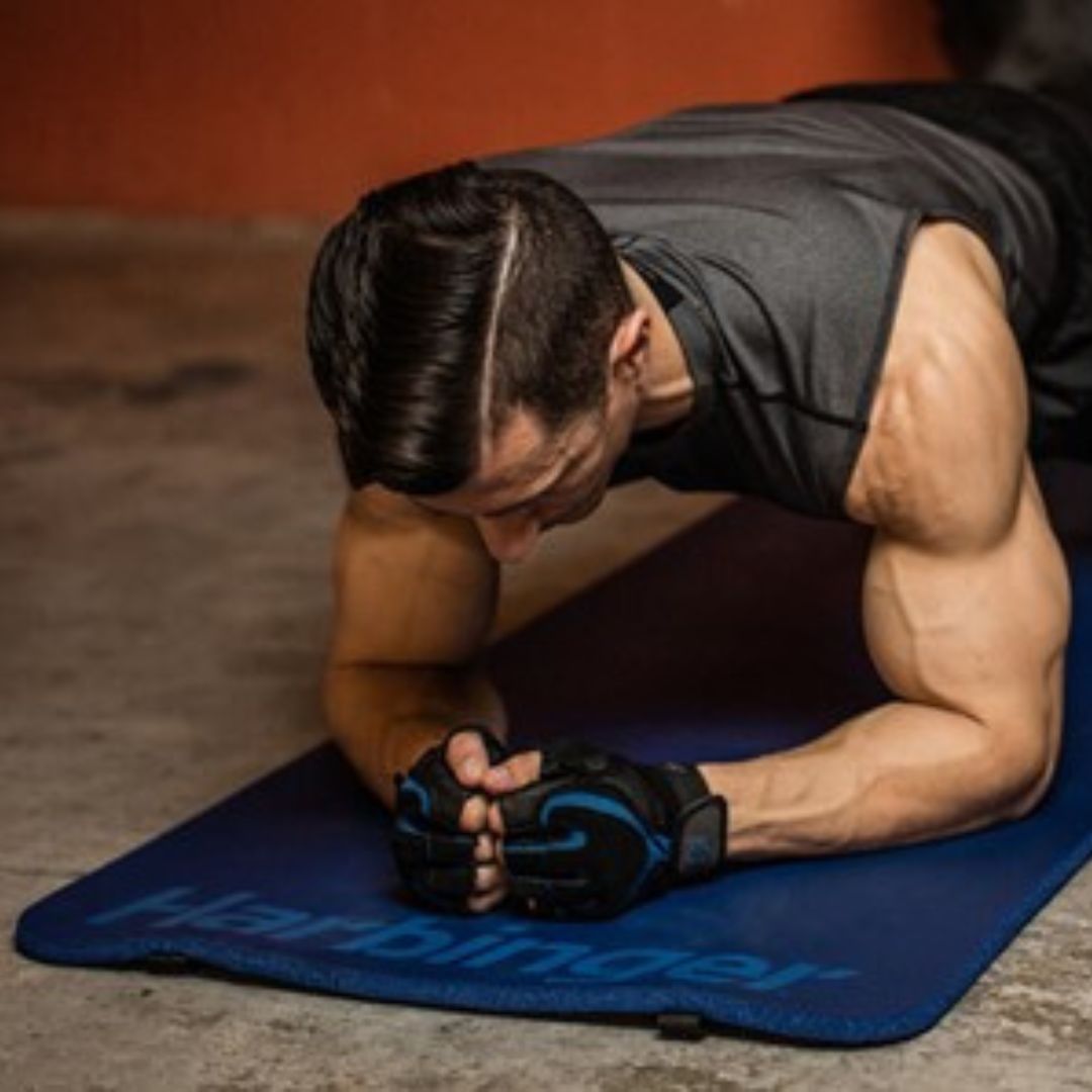 Harbinger Ribbed Durafoam Exercise Mat Blue - modra - antibakterijska blazina za vadbo