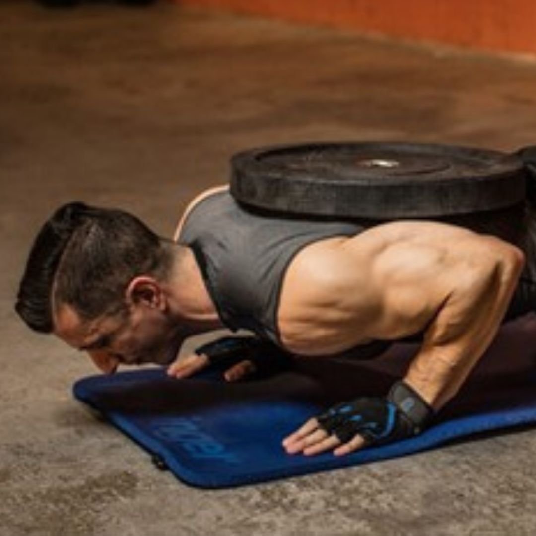 Harbinger Ribbed Durafoam Exercise Mat Blue - modra - antibakterijska blazina za vadbo