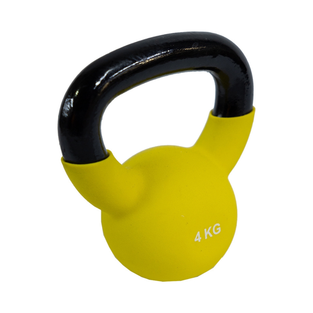 Fitmotiv Kettlebell 4 kg - kettlebell utež iz litega železa prevlečena z neoprensko gumo