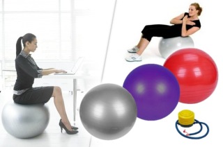 Fitball antiburst - 55 cm - Žoga za pilates, jogo in druge vadbe - modra