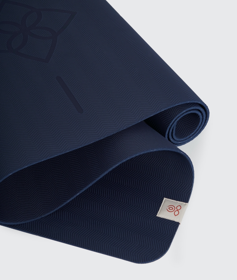 YogaSearcher Yoga Mat Alignment - 5mm - blazina za jogo - Navy (modra)