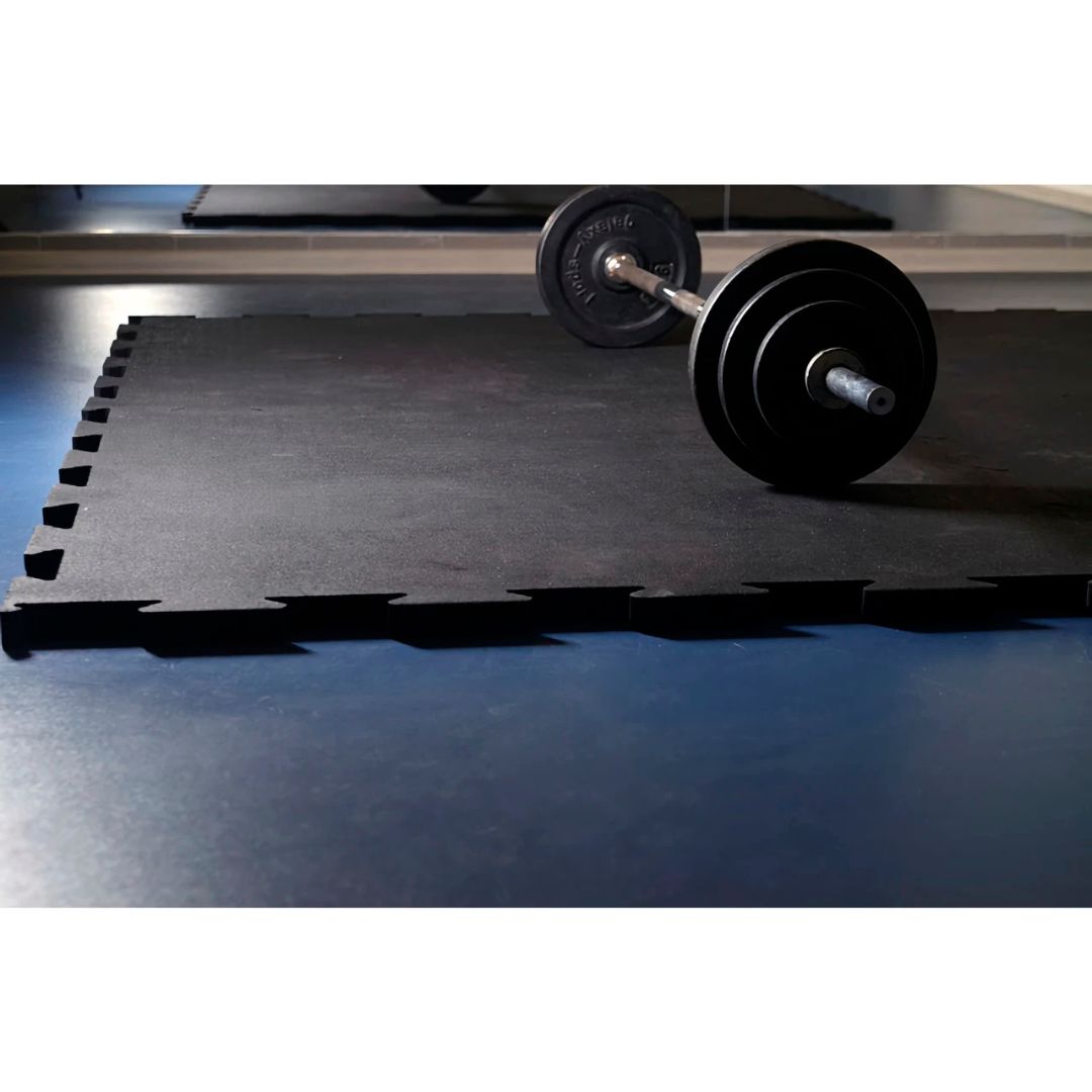 Fitmat Gumirana Puzzla Optimum 1x1m 10mm črna – evropska kakovost za vadbene površine