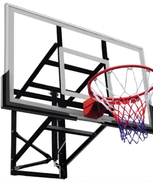 Wall Mounted Košarkarska Tabla s Konstrukcijo - 136 x 80 cm