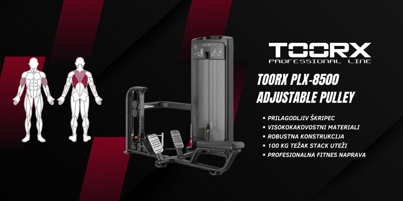 Toorx PLX 8500 Adjustable Pulley - profesionalna fitnes naprava z nastavljivim škripcem - pin loaded