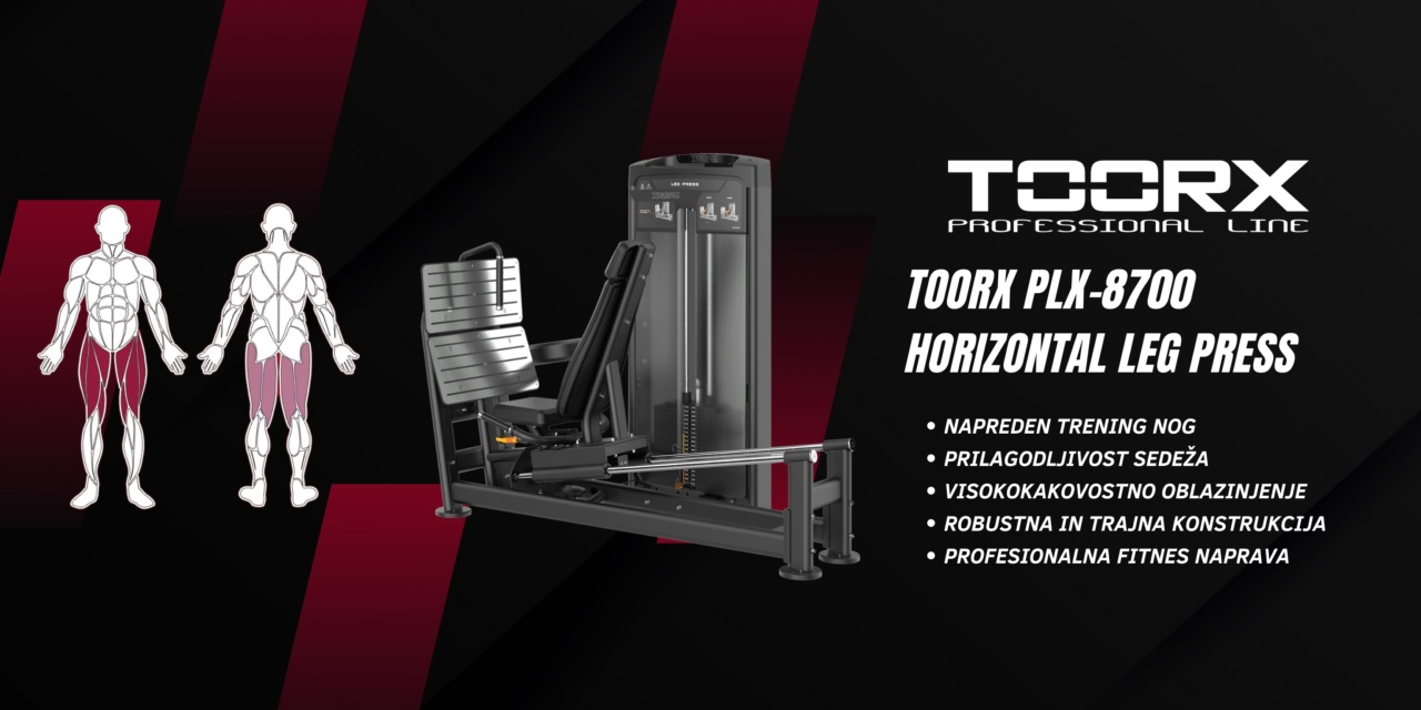 Toorx PLX-8700 Horizontal Leg Press - profesionalna fitnes naprava za leg press - pin loaded