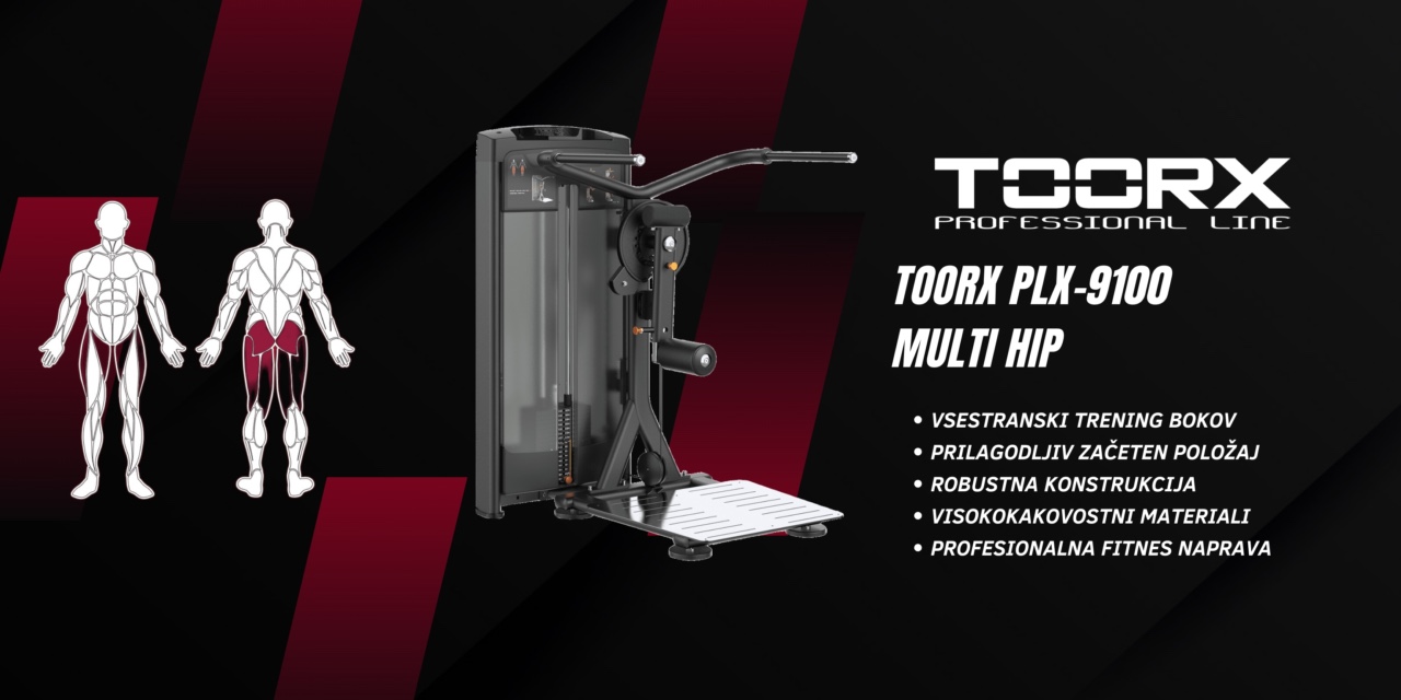Toorx PLX 9100 Multi Hip - profesionalna fitnes naprava za mišice bokov - pin loaded