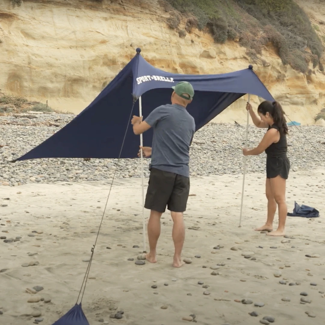 Sport-Brella Sol-Breeze - senčno jadro - 2,1 x 2,1 m - UPF 50+ - blue