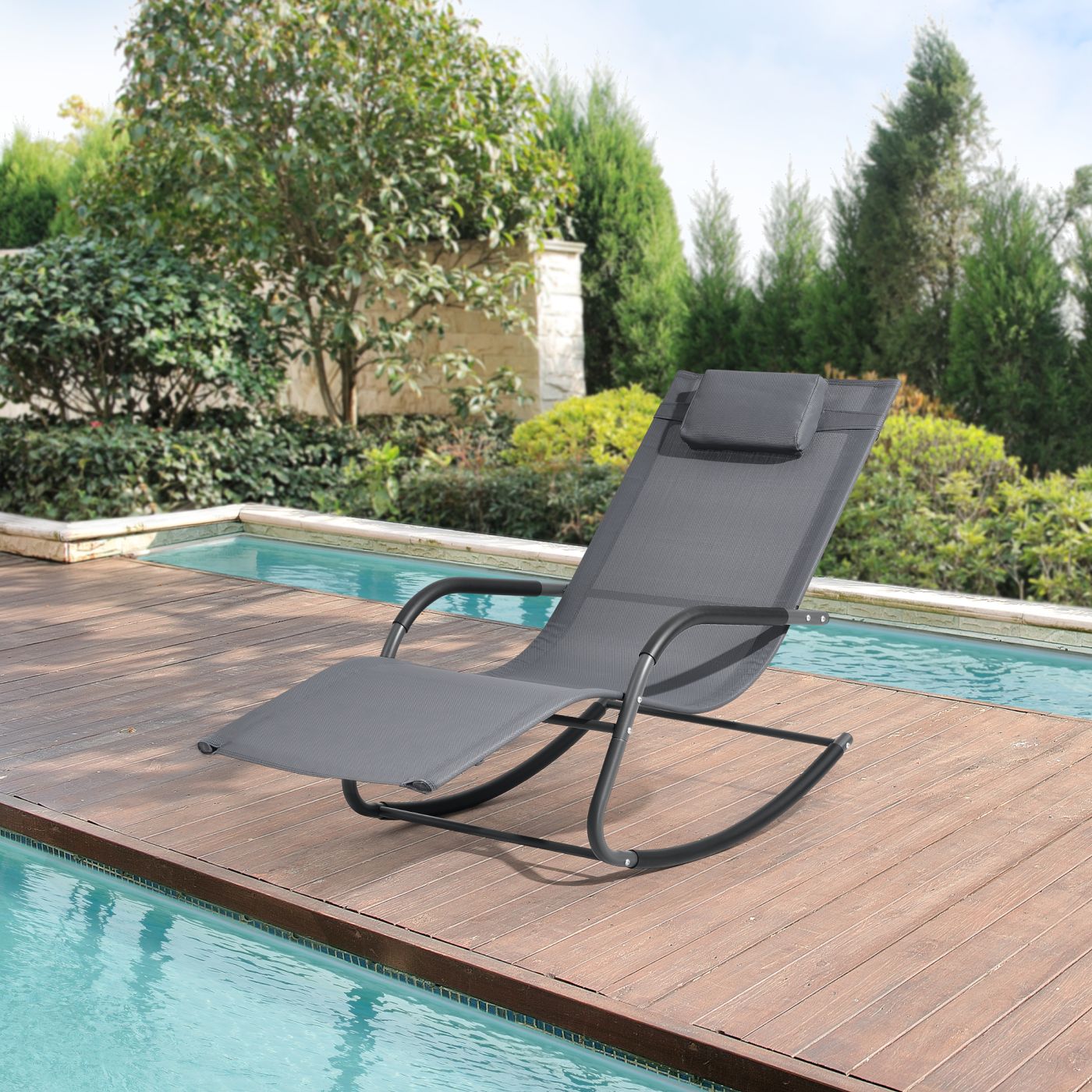 Ležalnik in gugalnik Caracena - 147 x 63 x 89 cm - dve barvi