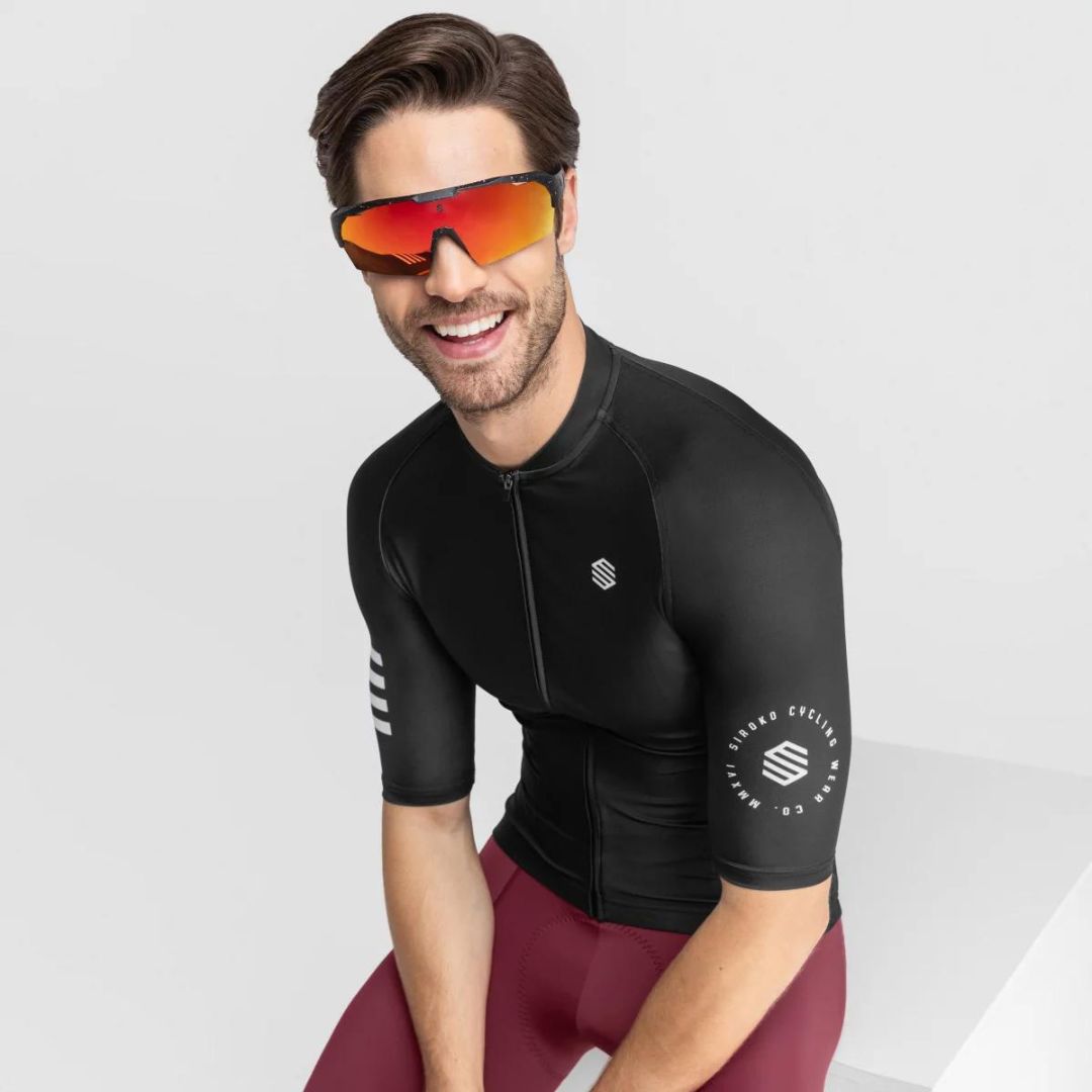 SIROKO M2 Slate - moška kolesarska majica s kratkimi rokavi