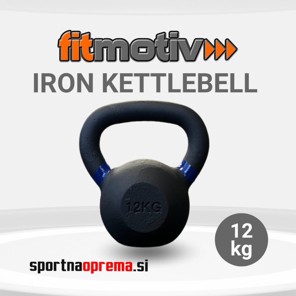 Fitmotiv Iron Kettlebell 12 kg - kettlebell utež iz litega železa