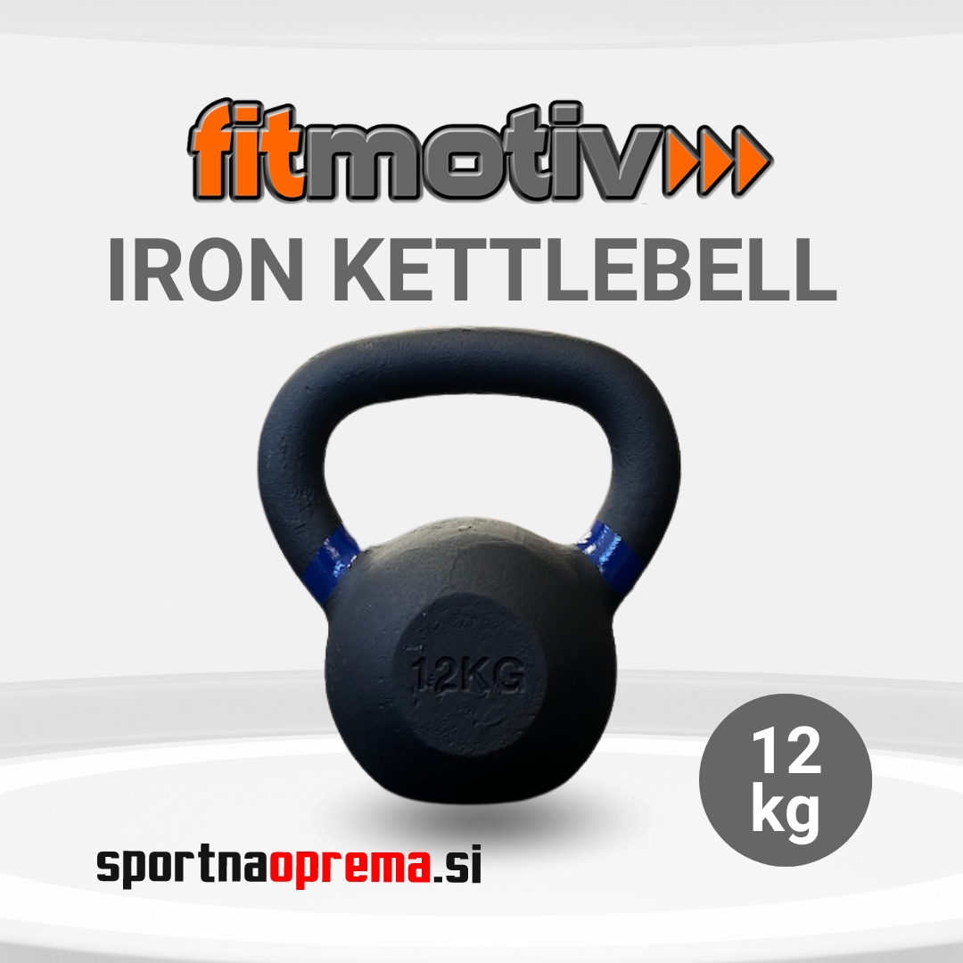 Fitmotiv Iron Kettlebell 12 kg - kettlebell utež iz litega železa
