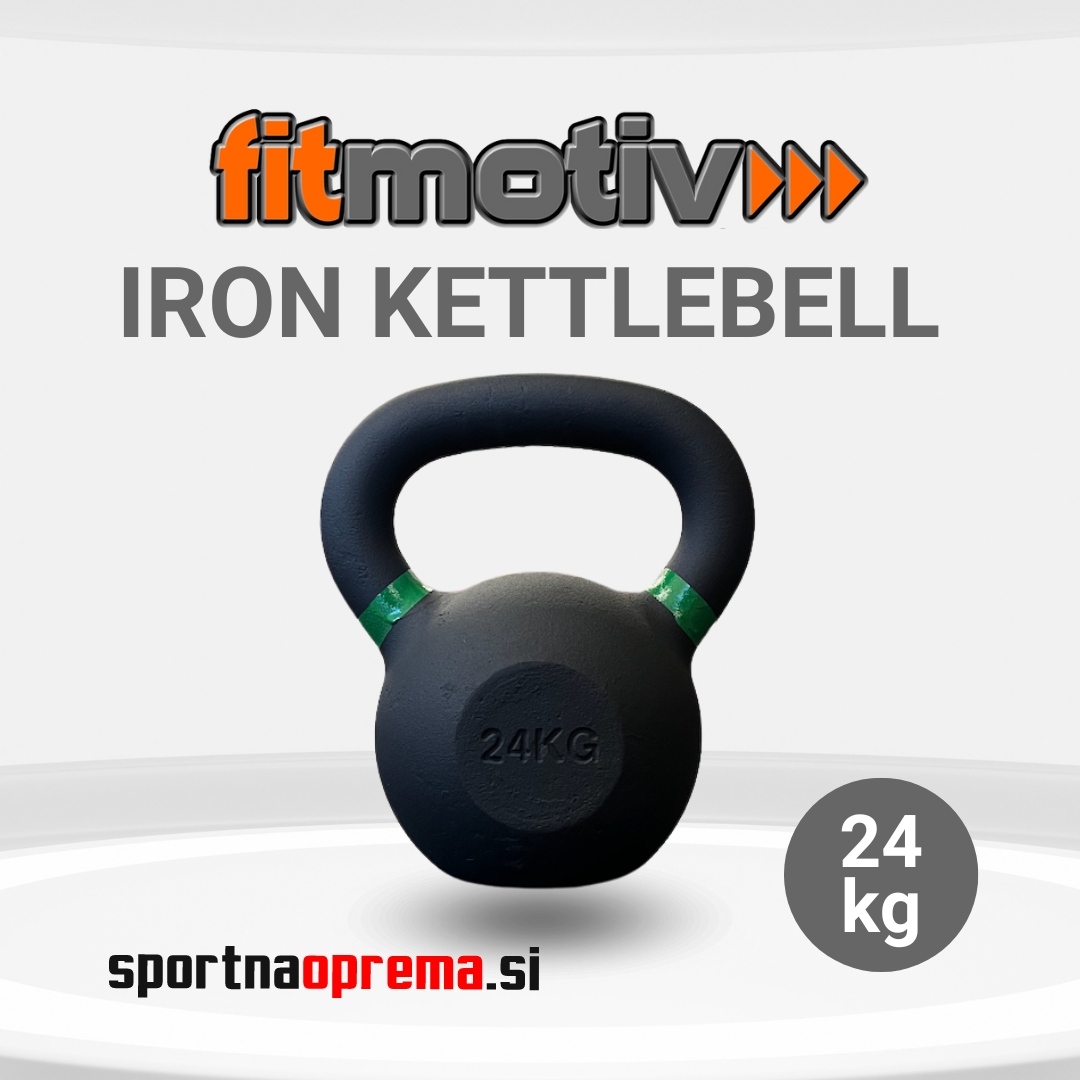 Fitmotiv Iron Kettlebell 24 kg - kettlebell utež iz litega železa