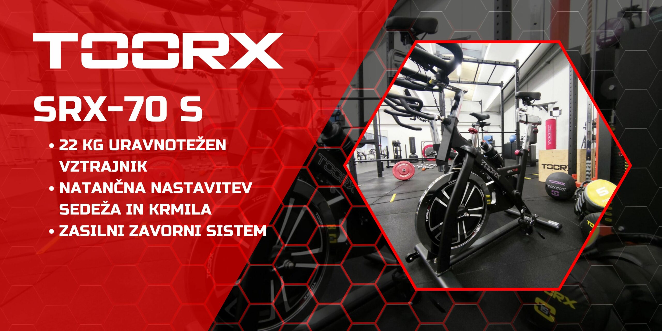 Toorx SRX-70 S - dirkalno sobno kolo - mehanski upor - Za Intenzivne in Prilagojene Treninge Doma