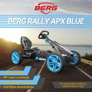 aBerg Rally APX Blue - otroški gokart - 4-12 let - LED luči