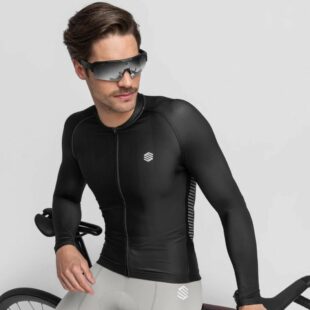 SIROKO M2 Mystic - moška oprijeta kolesarska majica z dolgimi rokavi