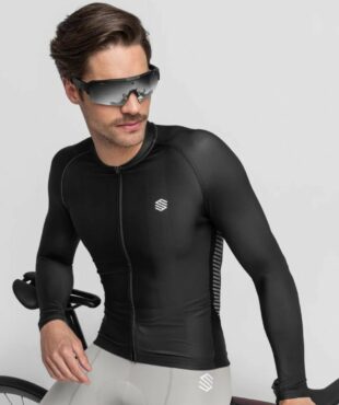 SIROKO M2 Mystic - moška oprijeta kolesarska majica z dolgimi rokavi