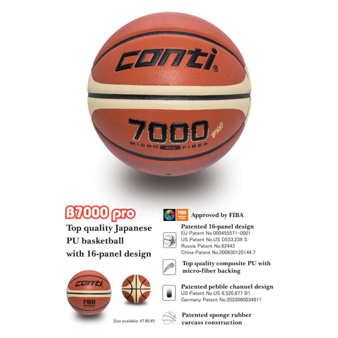 Conti PU 7000 - košarkarska žoga - velikost 7 - vrhunska izbira za košarkarje vseh nivojev