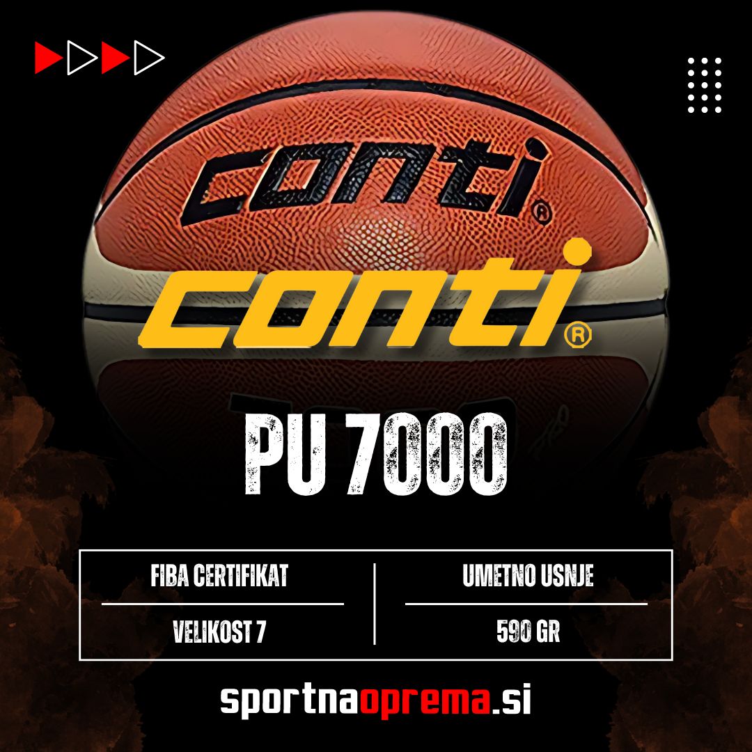 Conti PU 7000 - košarkarska žoga - velikost 7 - vrhunska izbira za košarkarje vseh nivojev