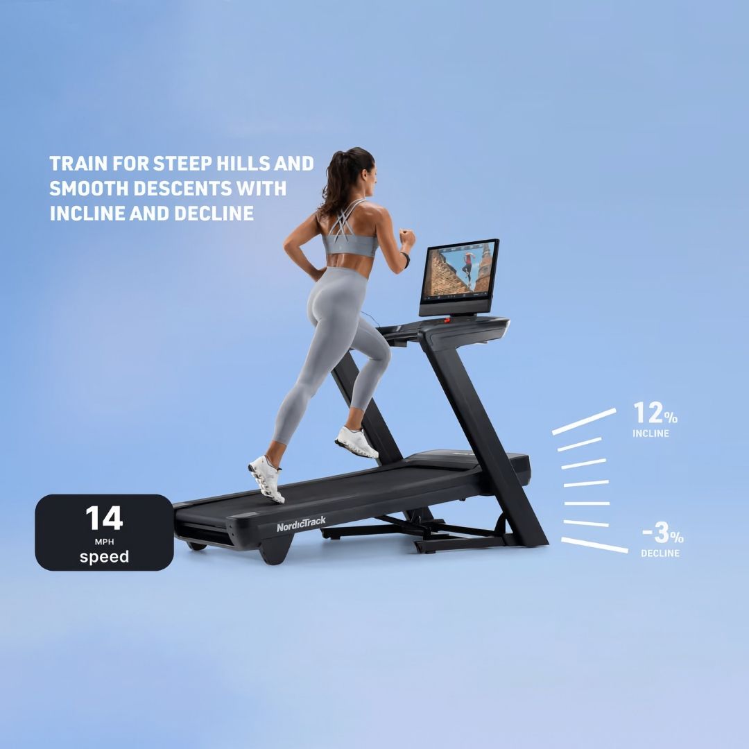 NordicTrack Commercial 2450 - tekalna steza - 4,25 CHP - 24″ HD zaslon na dotik