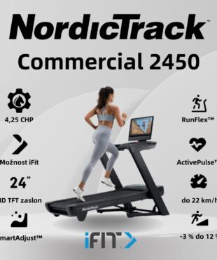 NordicTrack Commercial 2450 - tekalna steza - 4,25 CHP - 24″ HD zaslon na dotik
