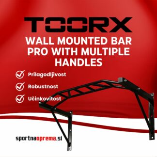 Toorx Wall Mounted Bar Pro With Multiple Handles - drog za dvige - za montažo na steno - 118 x 66 x 53 cm
