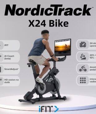 NordicTrack X24 Bike dirkalno sobno kolo z zaslonom in iFIT funkcionalnostjo