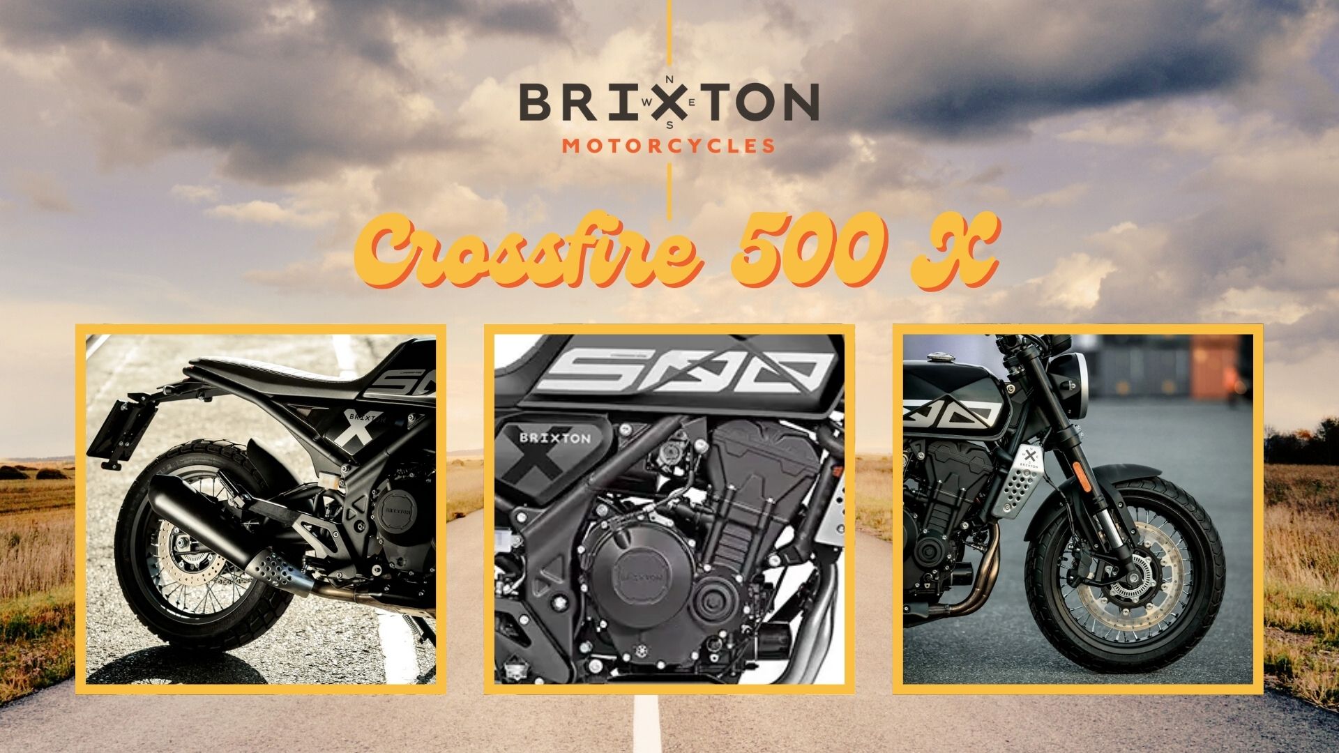 Dvovaljni motor (486 ccm) na Crossfire 500 X s celotnim izpušnim sistemom iz nerjavečega jekla