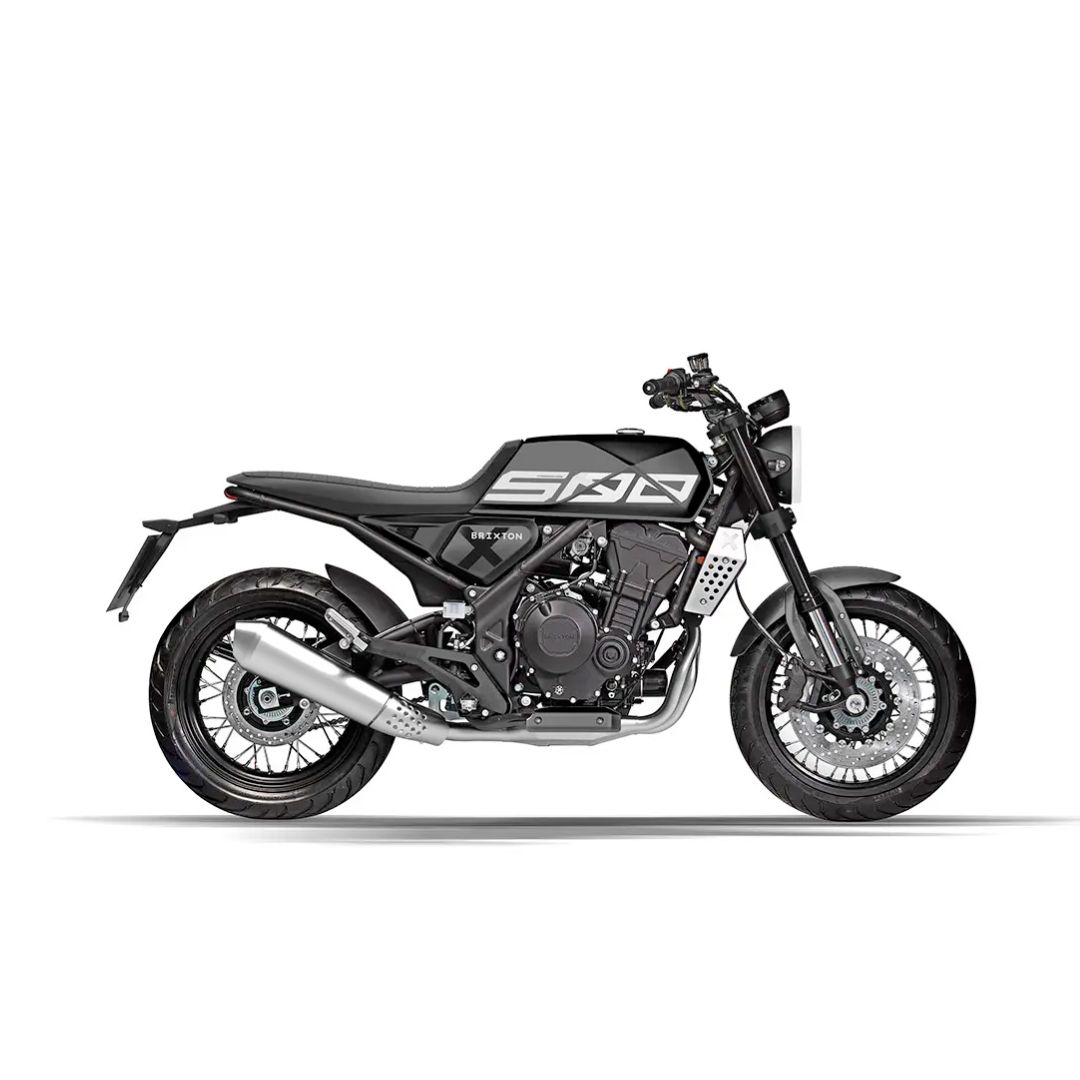 Dvovaljni motor (486 ccm) na Crossfire 500 X s celotnim izpušnim sistemom iz nerjavečega jekla