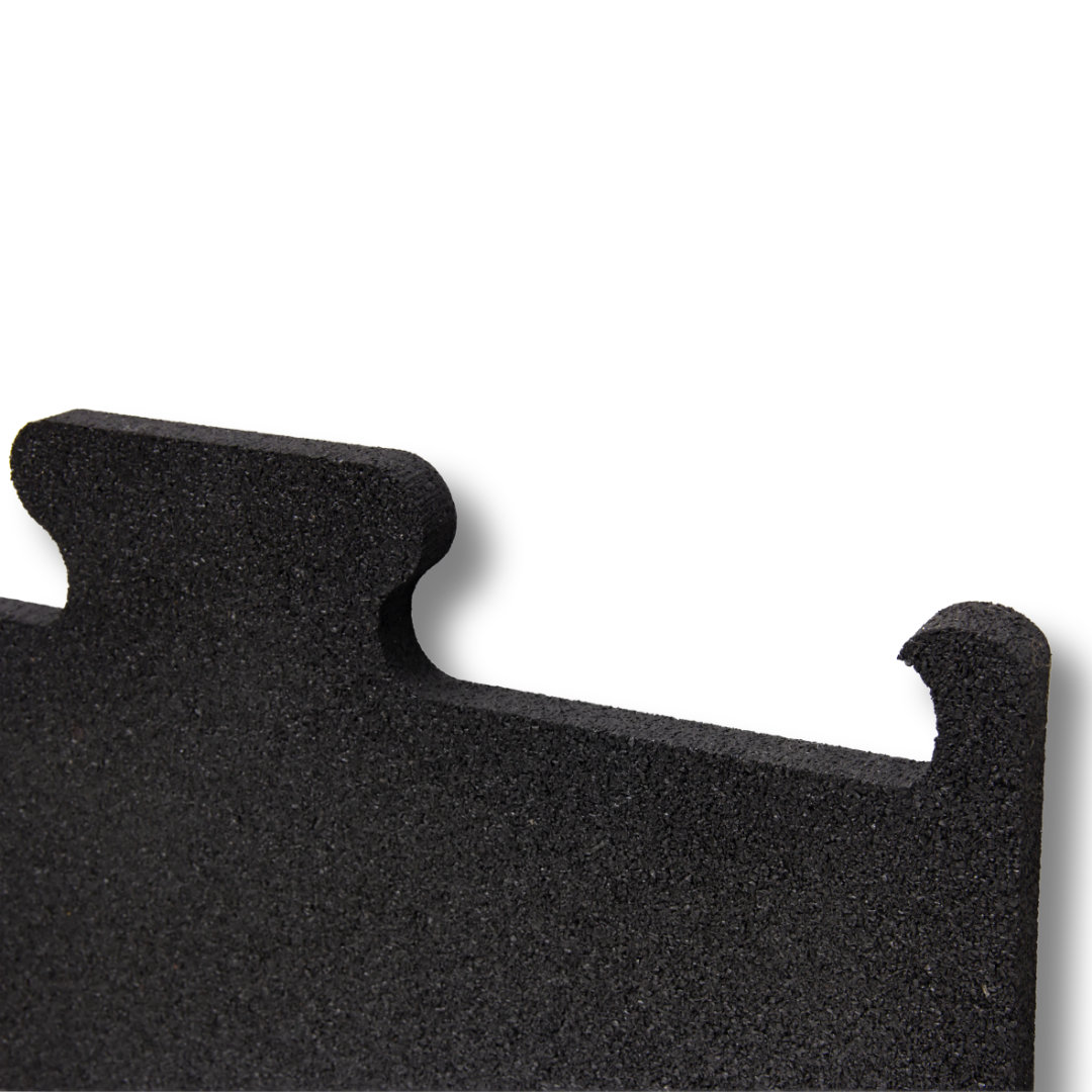 Gumirana puzzla 1 x 1 m x 10 mm – črna, protizdrsna podlaga za fitnes in zaščito tal