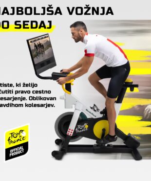 NordicTrack Tour de France Indoor Bike – dirkalno sobno kolo s 24-palčnim HD zaslonom in iFIT tehnologijo za realistično vadbo