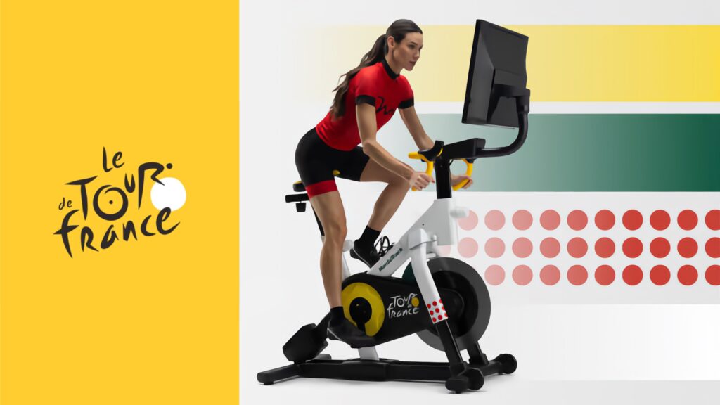 NordicTrack Tour de France Indoor Bike – dirkalno sobno kolo s 24-palčnim HD zaslonom in iFIT tehnologijo za realistično vadbo