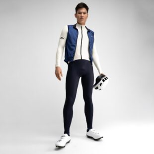 SIROKO M7 Egret moška termo kolesarska majica z dolgimi rokavi z odsevnimi detajli