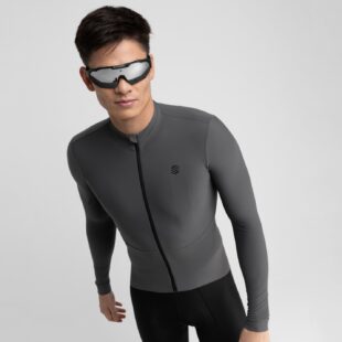 SIROKO M7 Sampeyre moška termo kolesarska majica z dolgimi rokavi z odsevnimi detajli