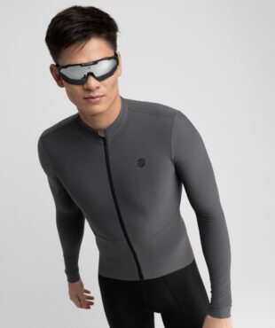 SIROKO M7 Sampeyre moška termo kolesarska majica z dolgimi rokavi z odsevnimi detajli