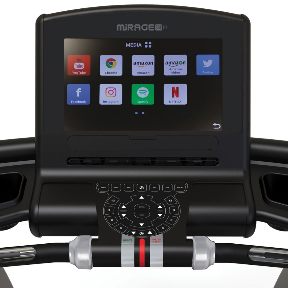 Toorx MIRAGE S80 TFT – tekalna steza z 15,6" TFT zaslonom za tekaške treninge