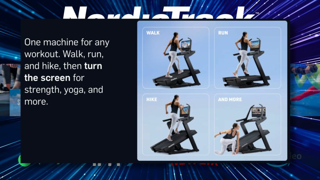 NordicTrack X24 Treadmill - tekalna steza - 4,25 CHP - od -3% do 40% naklona - 24″ HD zaslon na dotik - možnost uporabe aplikacije iFit