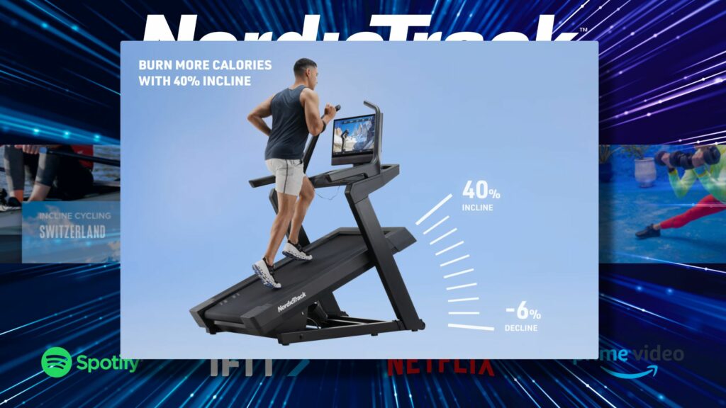 NordicTrack X24 Treadmill - tekalna steza - 4,25 CHP - od -3% do 40% naklona - 24″ HD zaslon na dotik - možnost uporabe aplikacije iFit