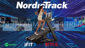 NordicTrack X24 Treadmill - tekalna steza - 4,25 CHP - od -3% do 40% naklona - 24″ HD zaslon na dotik - možnost uporabe aplikacije iFit