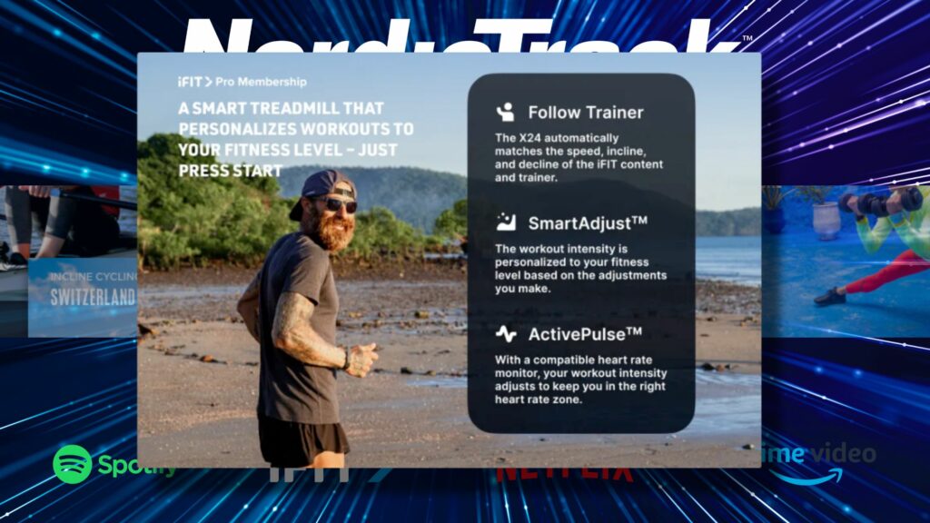 NordicTrack X24 Treadmill - tekalna steza - 4,25 CHP - od -3% do 40% naklona - 24″ HD zaslon na dotik - možnost uporabe aplikacije iFit