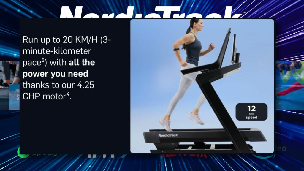 NordicTrack X24 Treadmill - tekalna steza - 4,25 CHP - od -3% do 40% naklona - 24″ HD zaslon na dotik - možnost uporabe aplikacije iFit