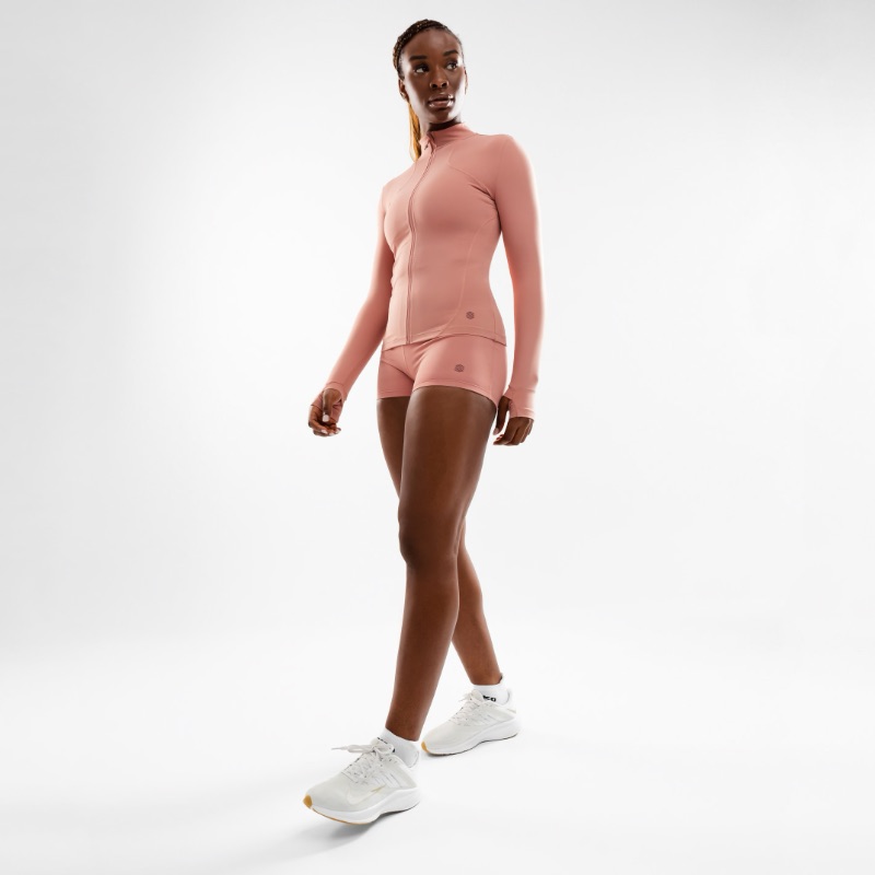 SIROKO Pelican ženska ultralahka jakna z dolgo zadrgo za trening, elastična tkanina, visok ovratnik, luknje za palce.