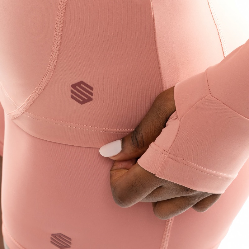 SIROKO Pelican ženska ultralahka jakna z dolgo zadrgo za trening, elastična tkanina, visok ovratnik, luknje za palce.