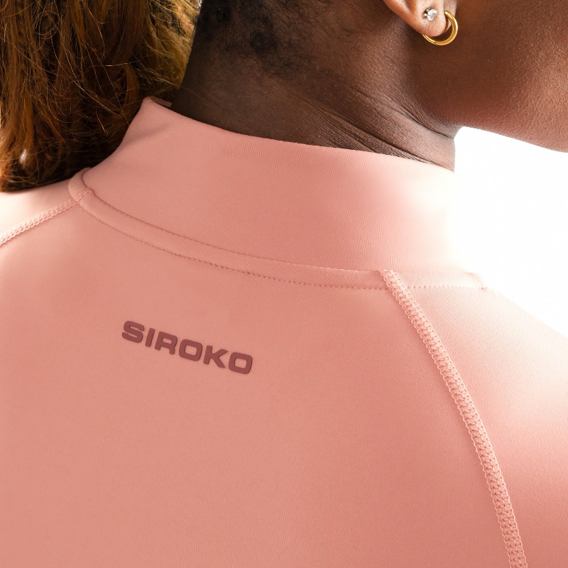 SIROKO Pelican ženska ultralahka jakna z dolgo zadrgo za trening, elastična tkanina, visok ovratnik, luknje za palce.