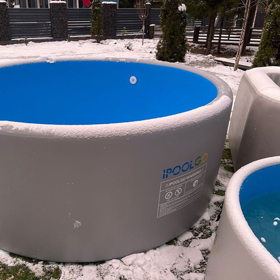 IPoolGo okrogli bazen 6 m x 1,6 m | Siva Barva | s tlačilko | Neprekosljiva Prostranost Za Brezskrbno Poletje! - slika 36